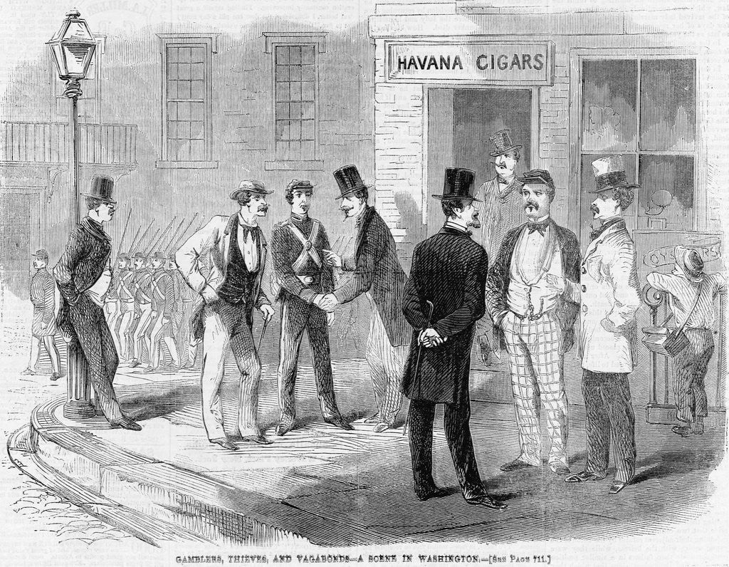 Detail of Gamblers, Thieves, and Vagabonds-A Scene in Washington by Anonymous