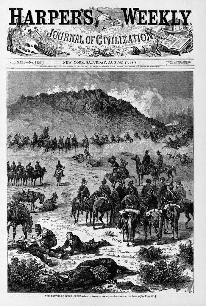 Detail of The BAttle of Birch Creek by Anonymous