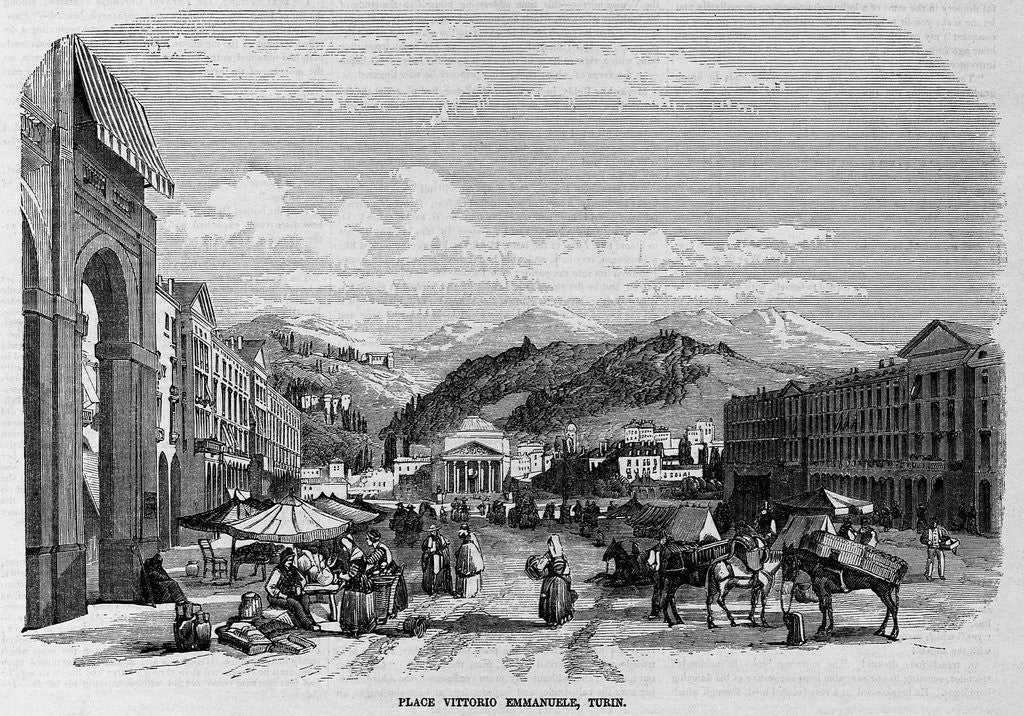 Detail of Place Vittorio Emmenuele, Turin by Anonymous