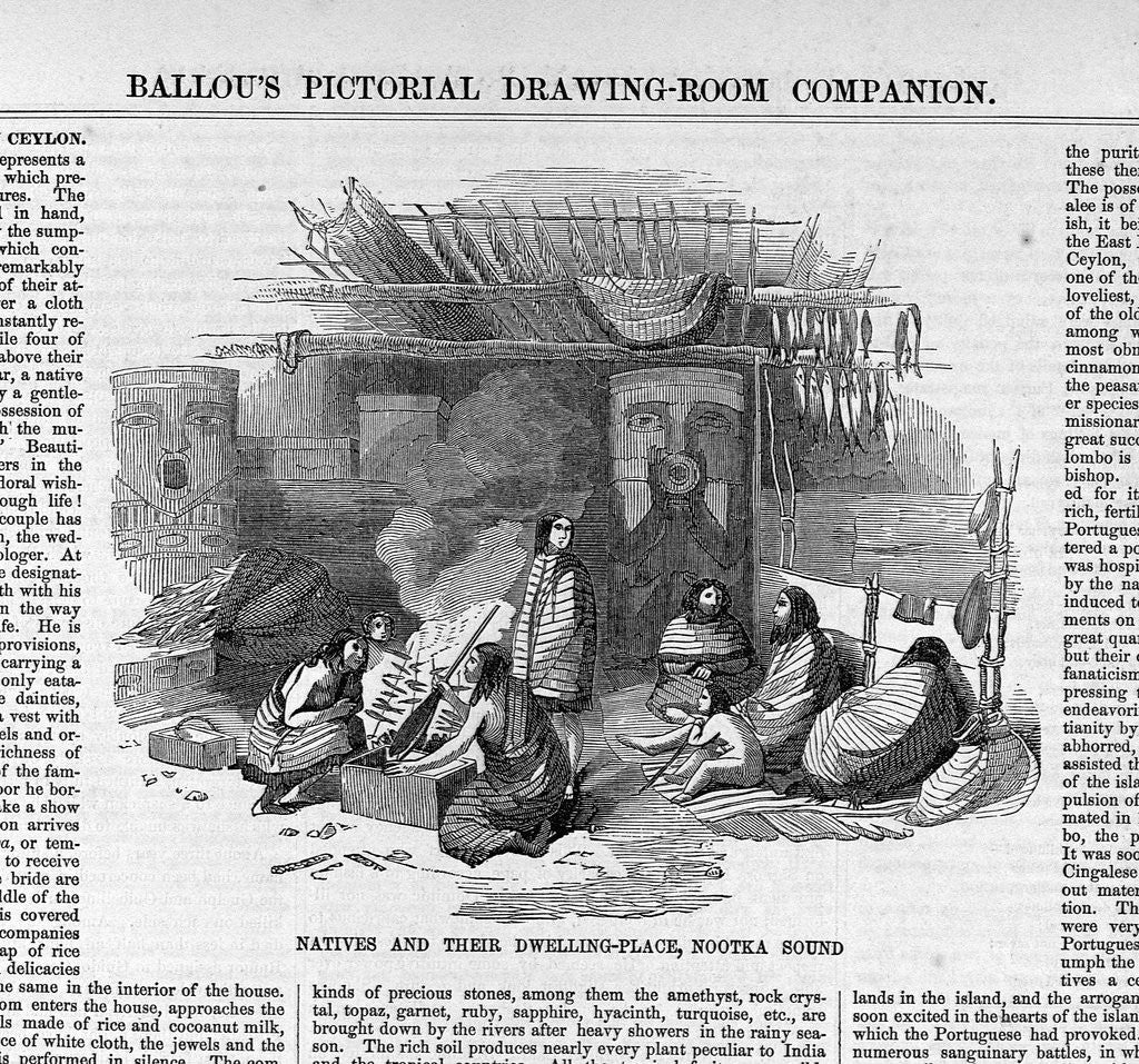 Detail of Natives and Their Dwelling-Place, Nootka Sound by Anonymous