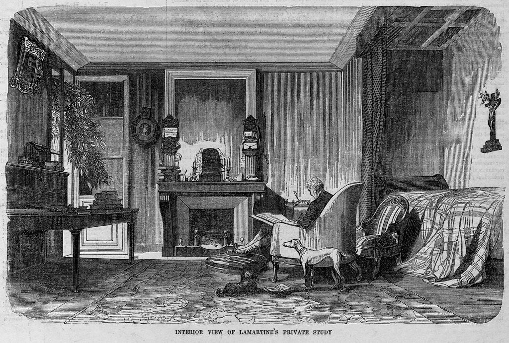 Detail of Interior View of Lamartine's Private Study by Anonymous