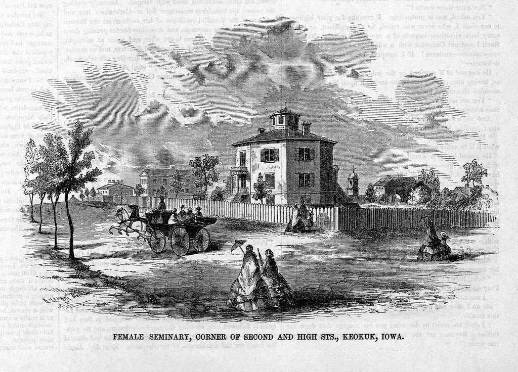 Detail of Female Seminary, Corner of Second and High Sts., Keokuk, Iowa by Anonymous