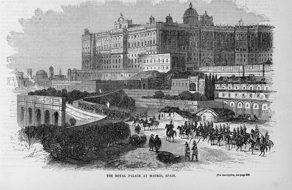 Detail of The Royal Palace at Madrid, Spain by Anonymous