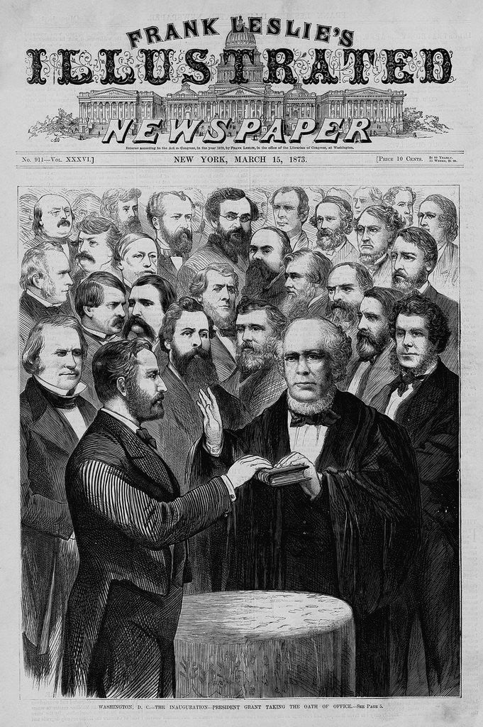Detail of Washington, D.C. - The Inauguration - President Grant Taking the Oath of Office by Anonymous