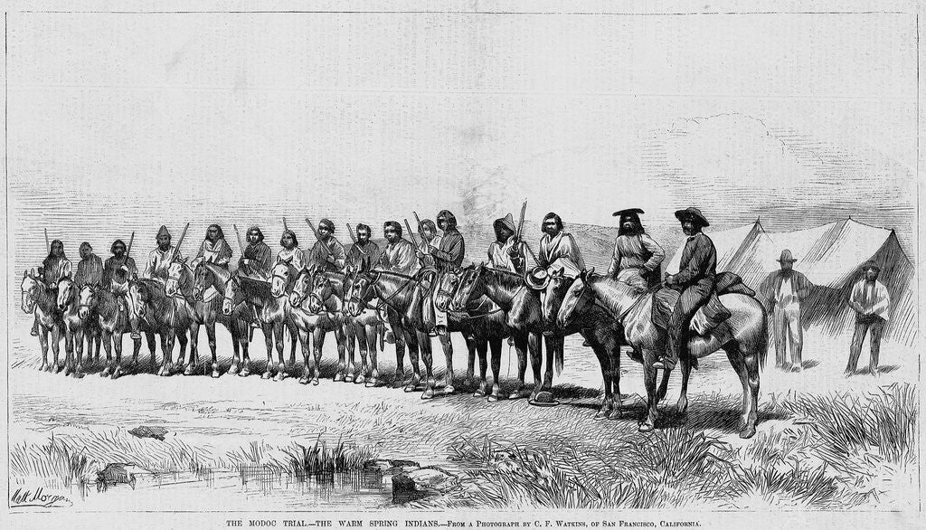 Detail of The Modoc Trial - The Warm Spring Indians by Anonymous