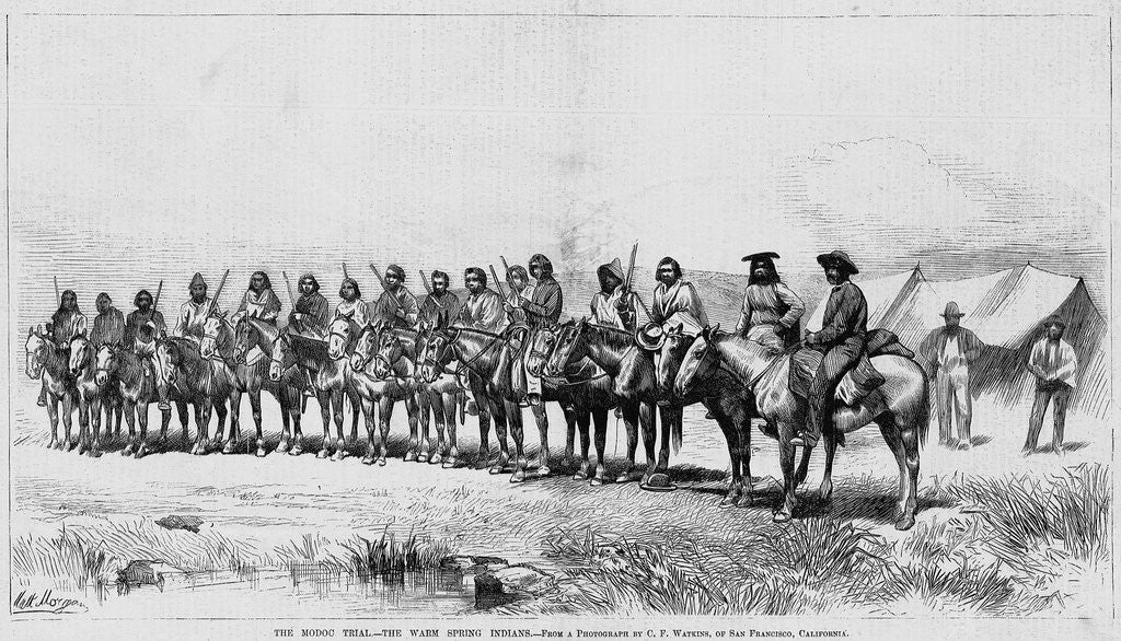 Detail of The Modoc Trial - The Warm Spring Indians by Corbis