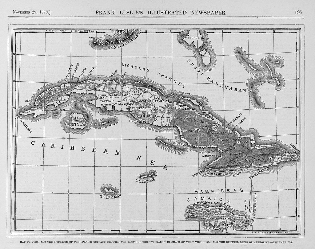 Detail of Map of Cuba by Anonymous