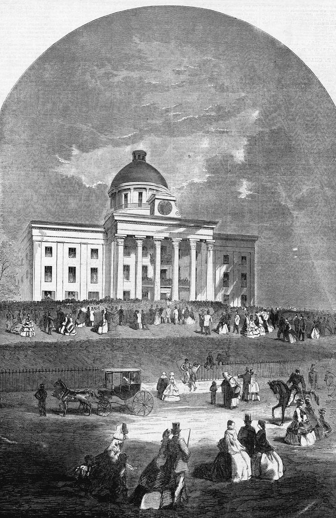 Detail of Inauguration of President Jefferson Davis of the Southern Confederacy, at Montgomery, Alabama, Febru by Corbis
