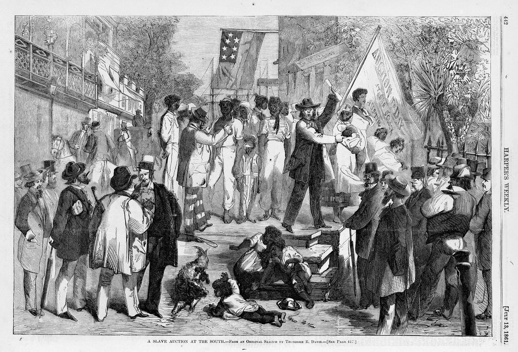 Detail of A Slave Auction at the South by Anonymous