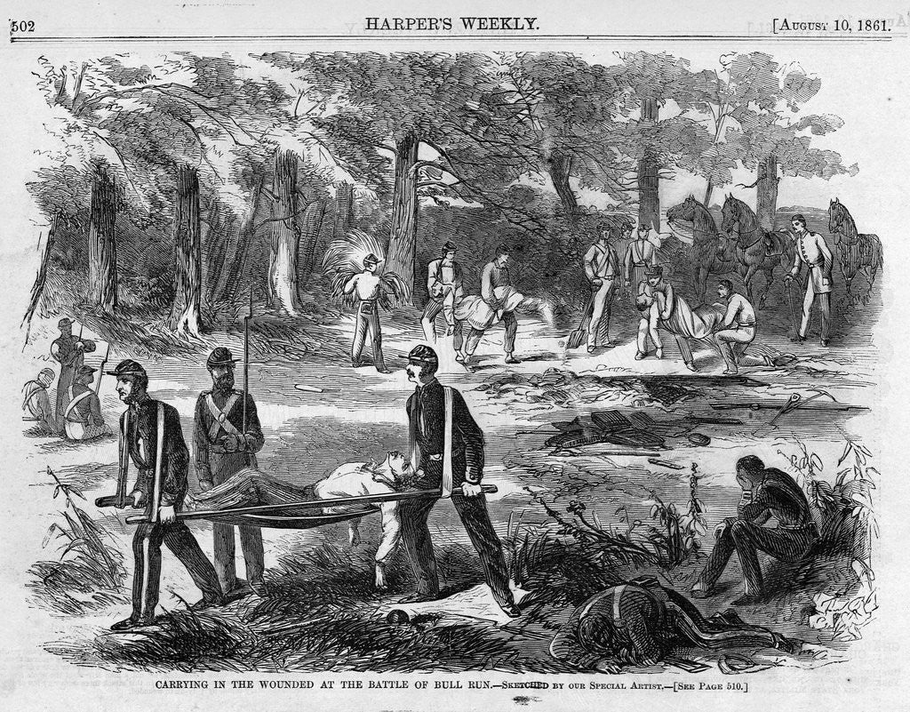 Detail of Carrying in the Wounded at the Battle of Bull Run by Anonymous
