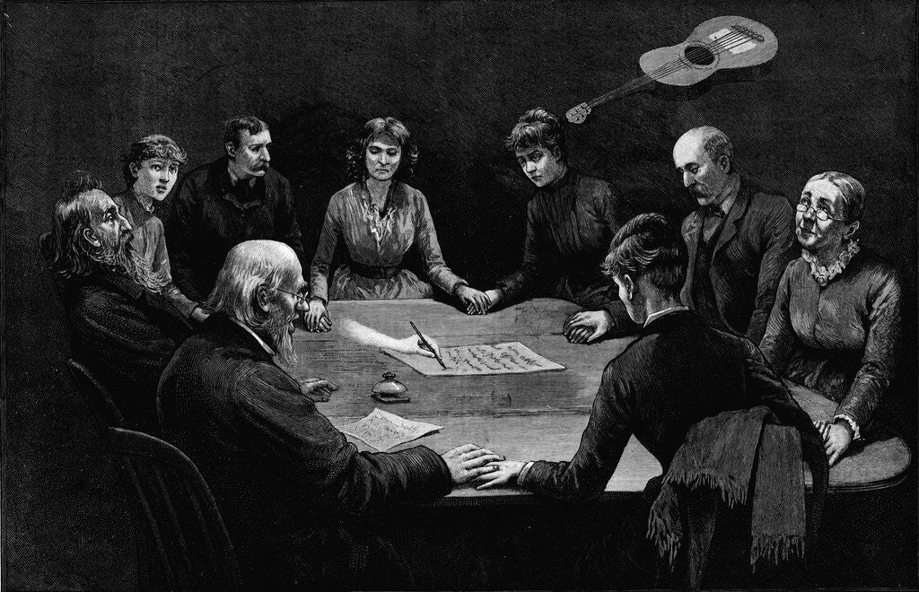 Detail of An Evening Seance Newspaper Illustration by Anonymous