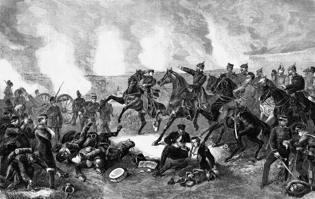 Detail of France.-The Crown-Prince of Prussia, Surrounded by his Staff Ordering the Prussian Cavalry to Pursue the Fugitive French of Machmohon's Army, at the C by Anonymous