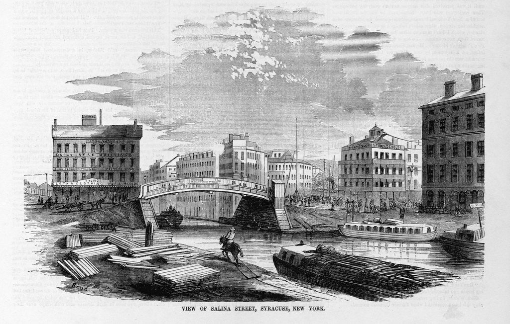 Detail of View of Salina Street, Syracuse, New York Illustration by Anonymous