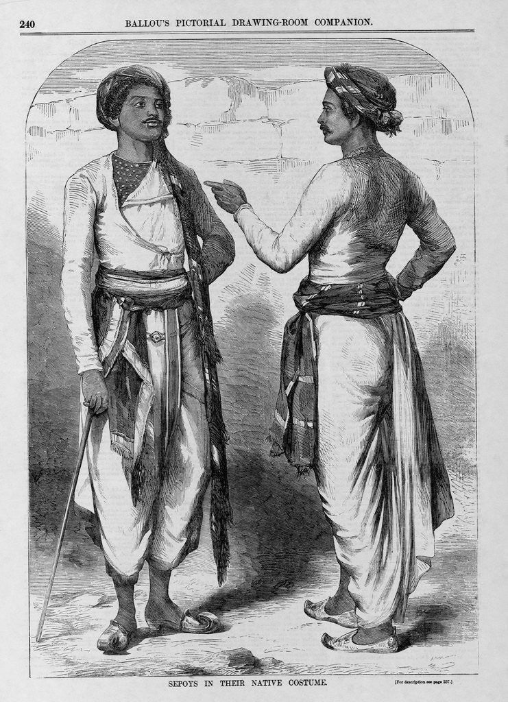 Detail of Sepoys in Their Native Costume by Anonymous