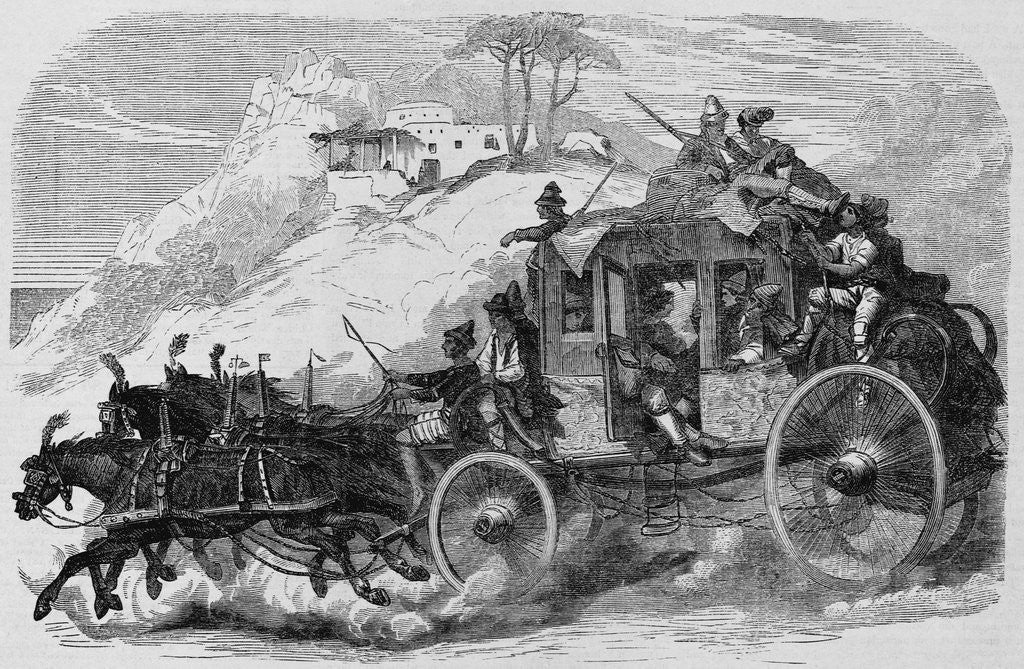 Detail of A Corricolo, or Neapolitan Diligence by Anonymous