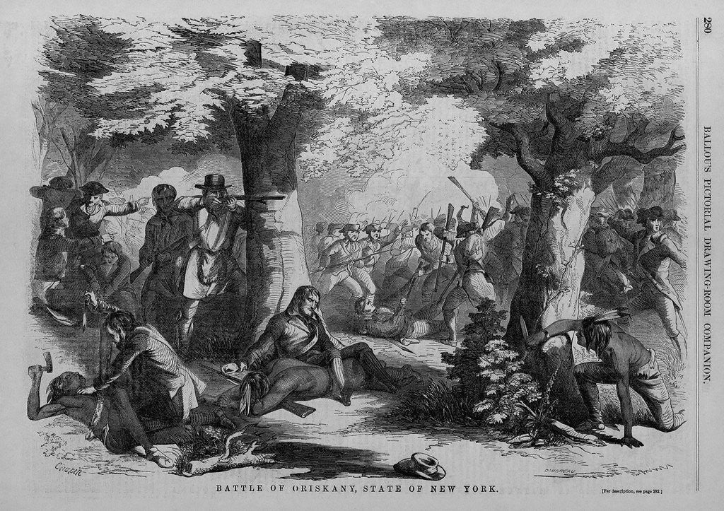 Detail of Battle of Oriskany, State of New York Illustration by Corbis