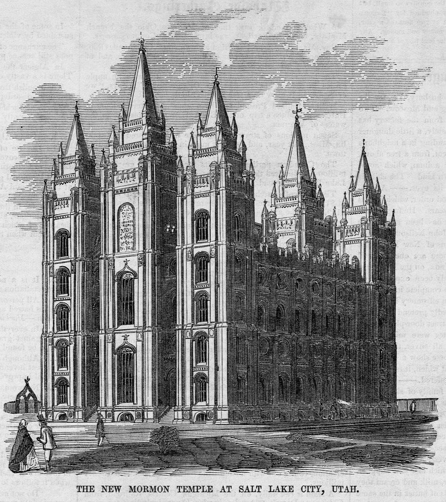 Detail of The New Mormon Temple at Salt Lake City, Utah by Anonymous