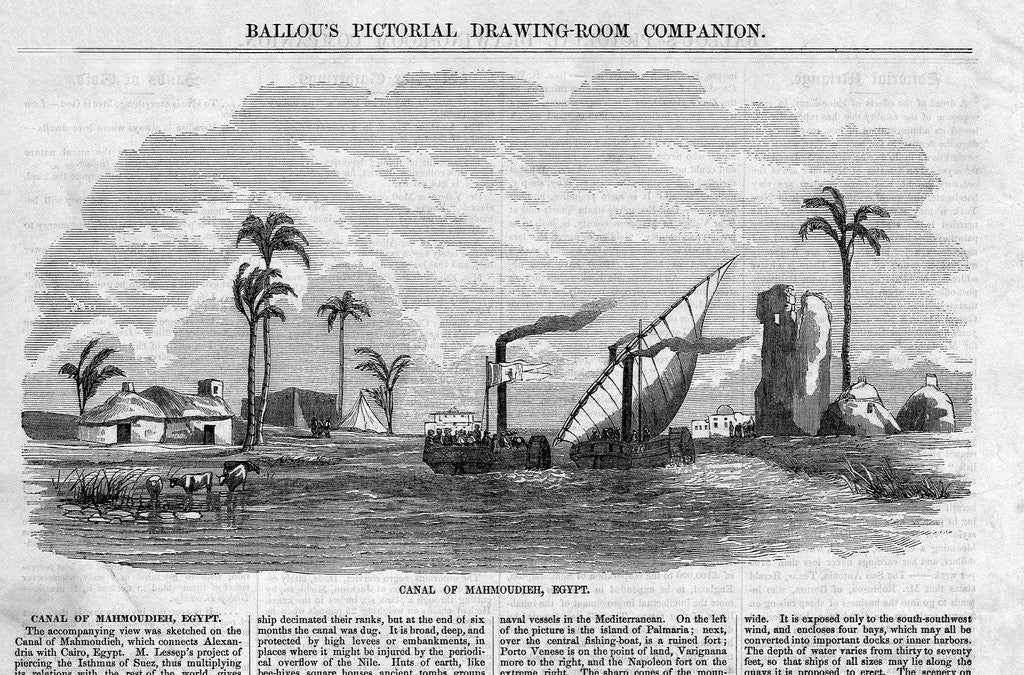 Detail of Canal of Mahmoudieh, Egypt by Anonymous