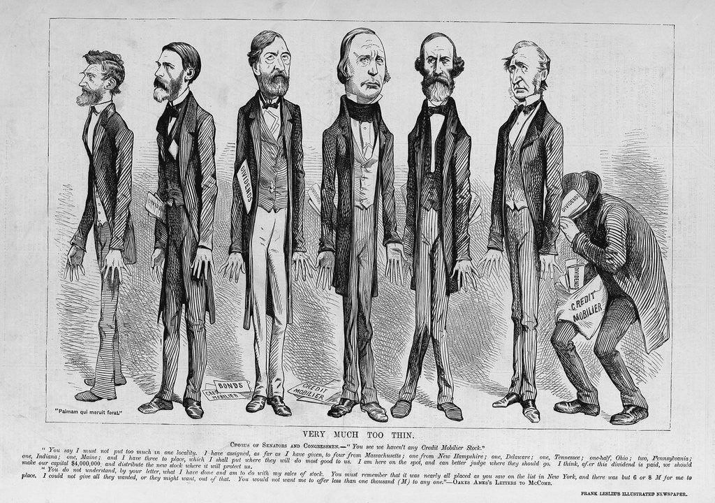 Detail of Very Much Too Thin Political Cartoon Published in Frank Leslie's Illustrated Newspaper by Anonymous