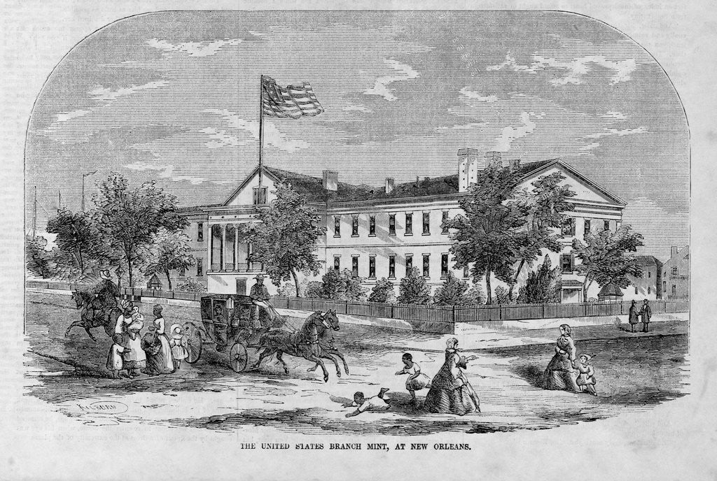 Detail of The United States Branch Mint, at New Orleans by Anonymous