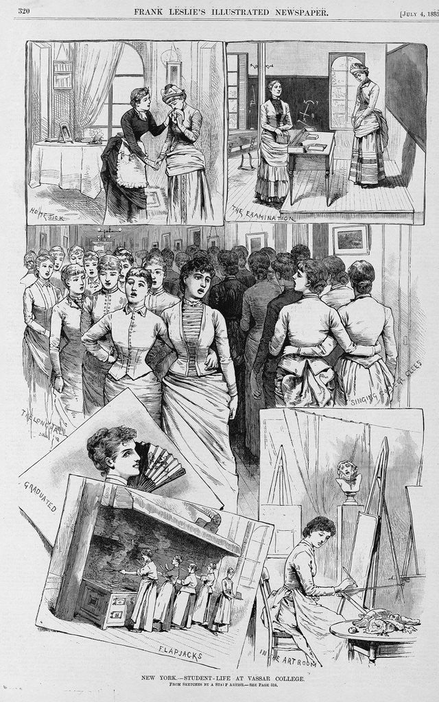 Detail of New York - Student life at Vassar College by a staff artist by Anonymous