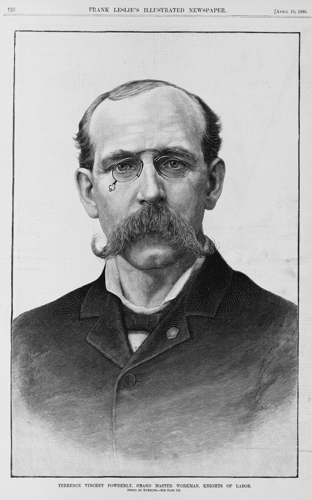 Detail of Terrence Vincent Powderly, Grand Master Workman, Knights of Labor. Photo by Kuebler