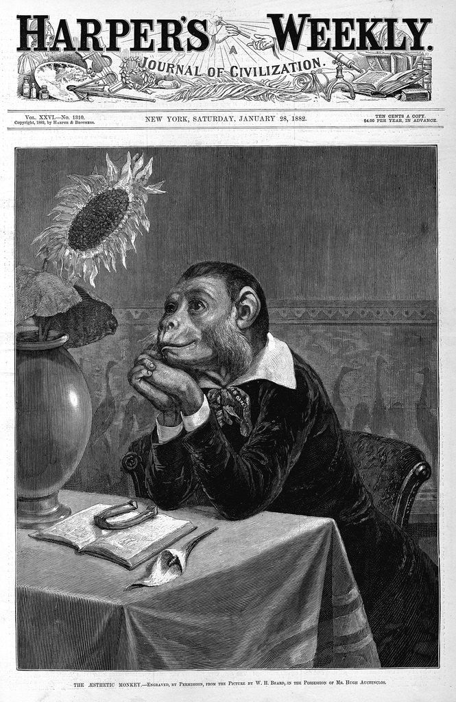 Detail of The Aesthetic Monkey by Anonymous