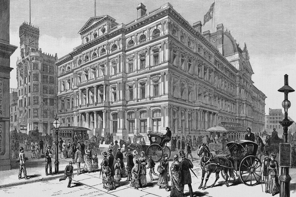 Detail of The New Philadelphia Post Office by F.B. Schell