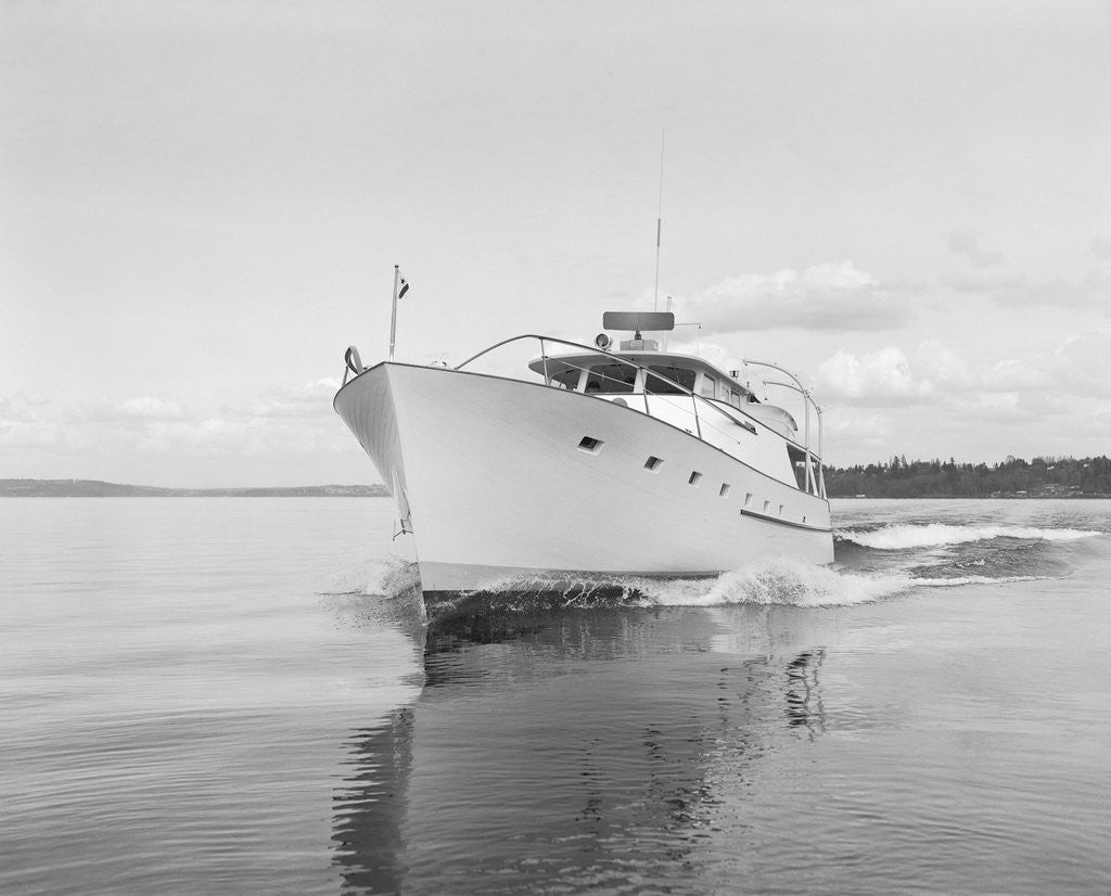 Detail of Bow of the Blue Heron Yacht by Anonymous