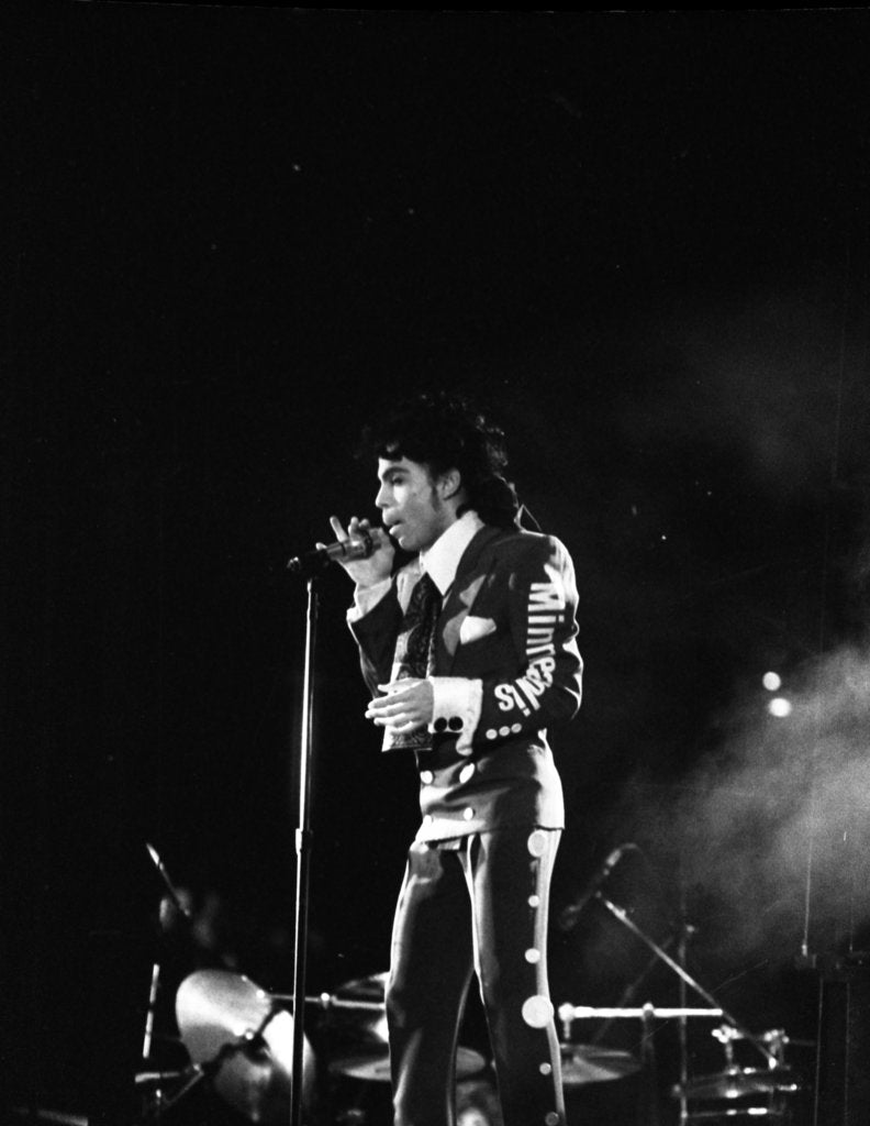 Detail of Prince in concert at the NEC 1988 by Anonymous