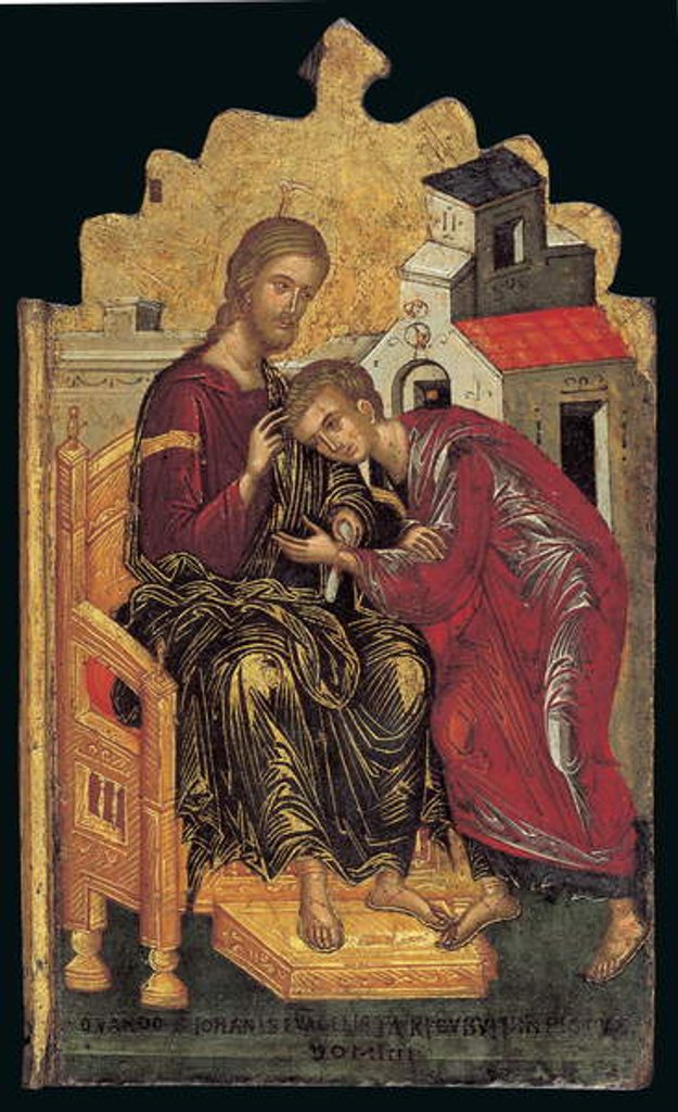 St John the Theologian Accepts the Benediction of Christ by Andreas Rico