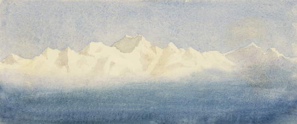 Detail of Alpine Landscape, 1875 by Lady Emma Crichton