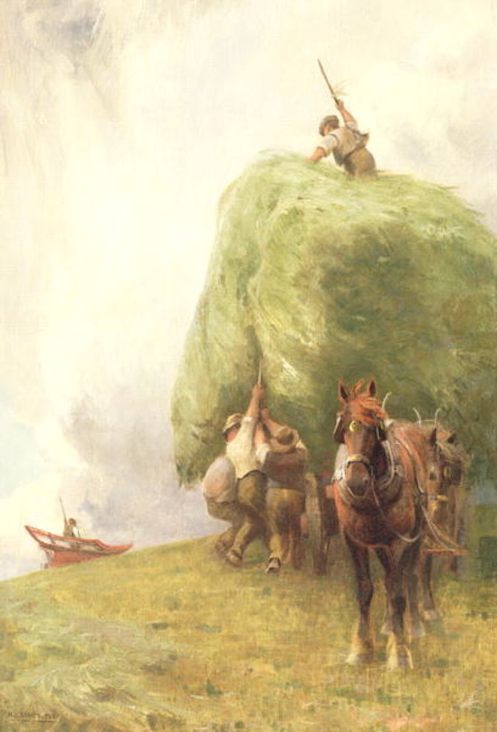 Detail of Roping the Wagon, 1897 by Henry H. Sands