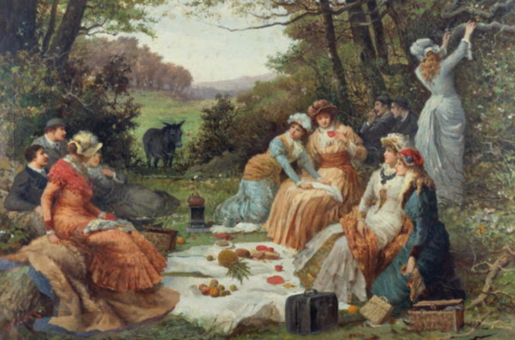 Detail of A Picnic by V. Chavigny