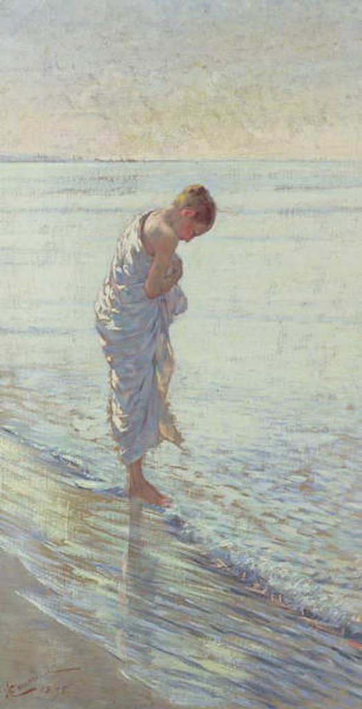 Detail of Una Conchigilia, 1895 by Niccolo Cannicci