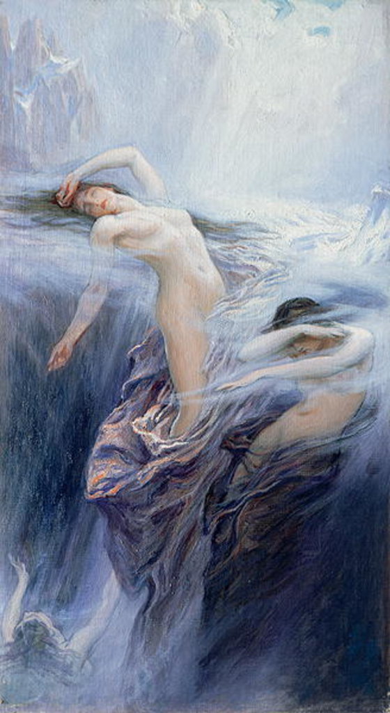 Detail of Study for 'Clyties of the Mist', by Herbert James Draper