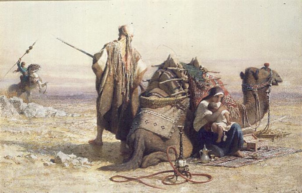 Detail of Danger in the Desert, 1867 by Carl Haag