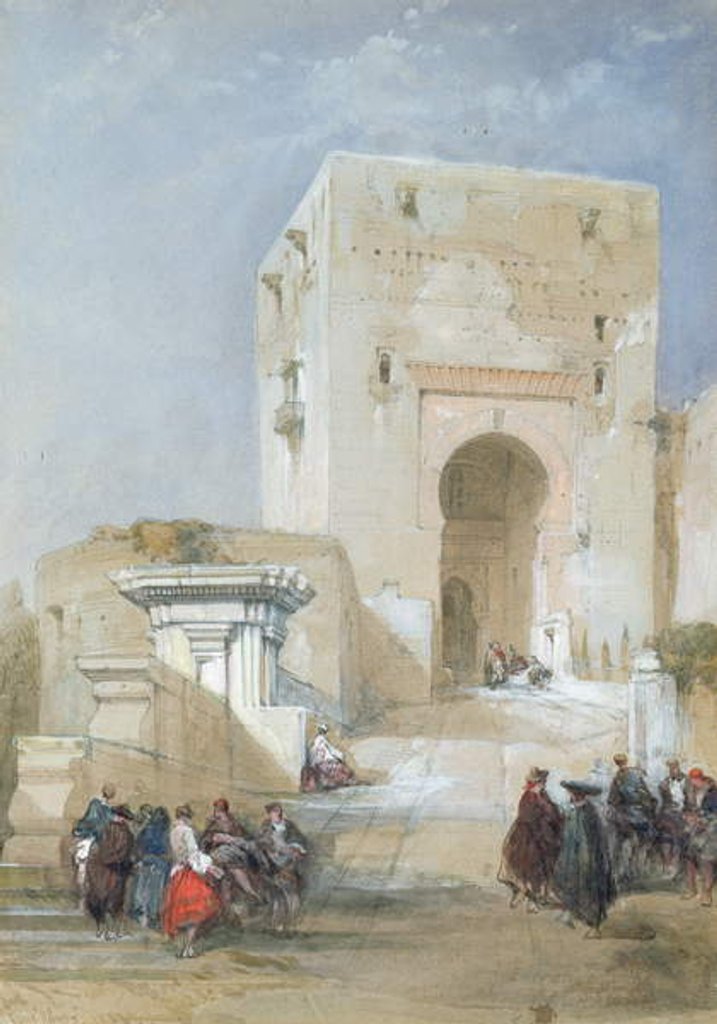 Detail of The Gate of Justice, Entrance to the Alhambra, 1833 by David Roberts