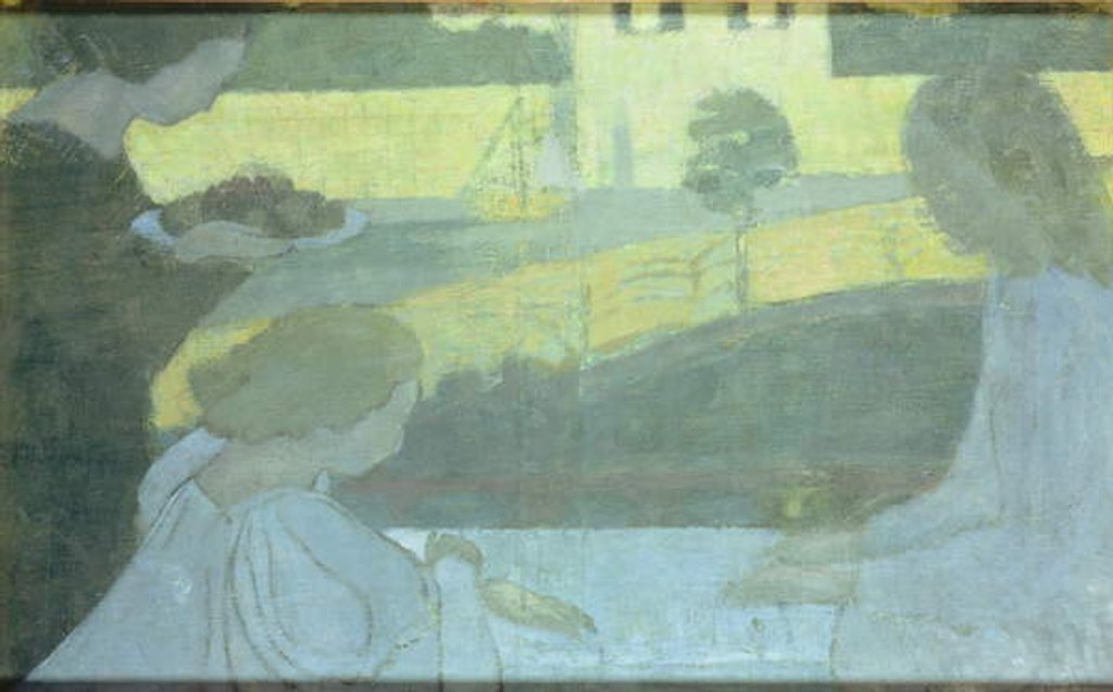 Detail of Martha and Mary, first version on the verso of the finished painting, 1896 by Maurice Denis