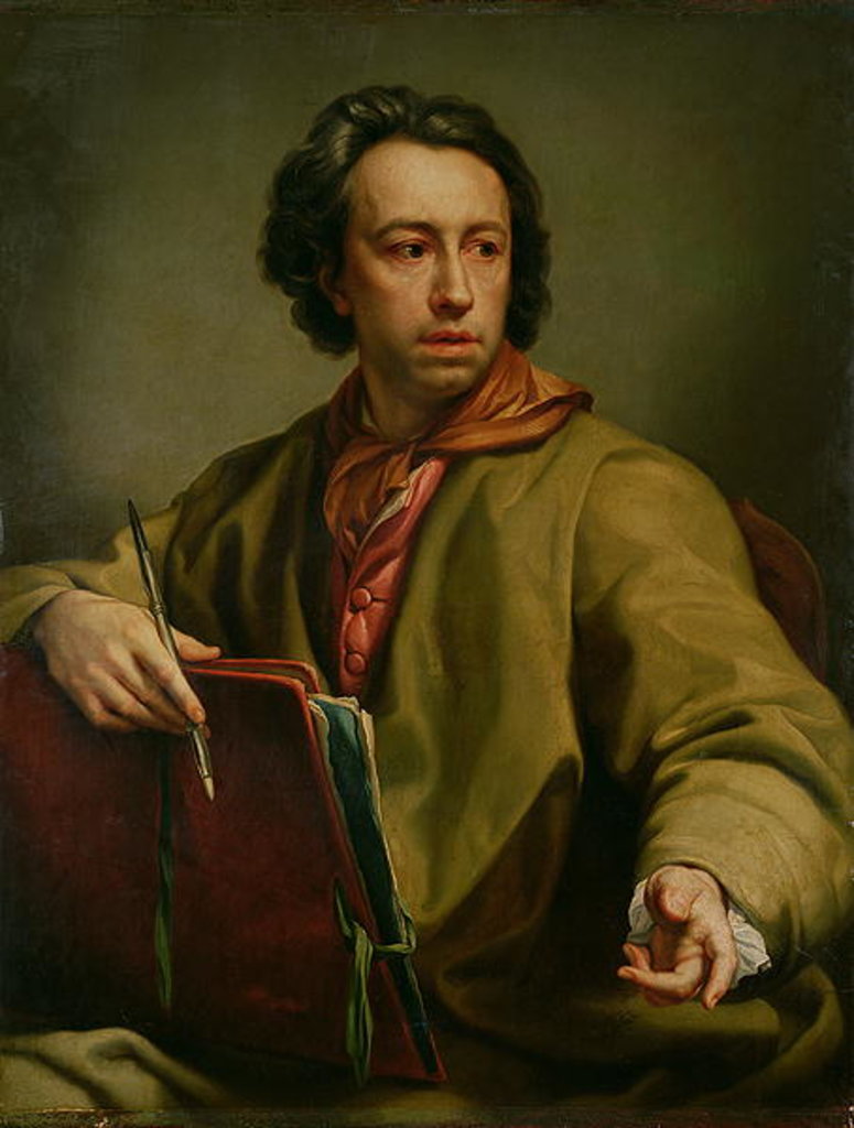Detail of Self Portrait by Anton Raphael Mengs
