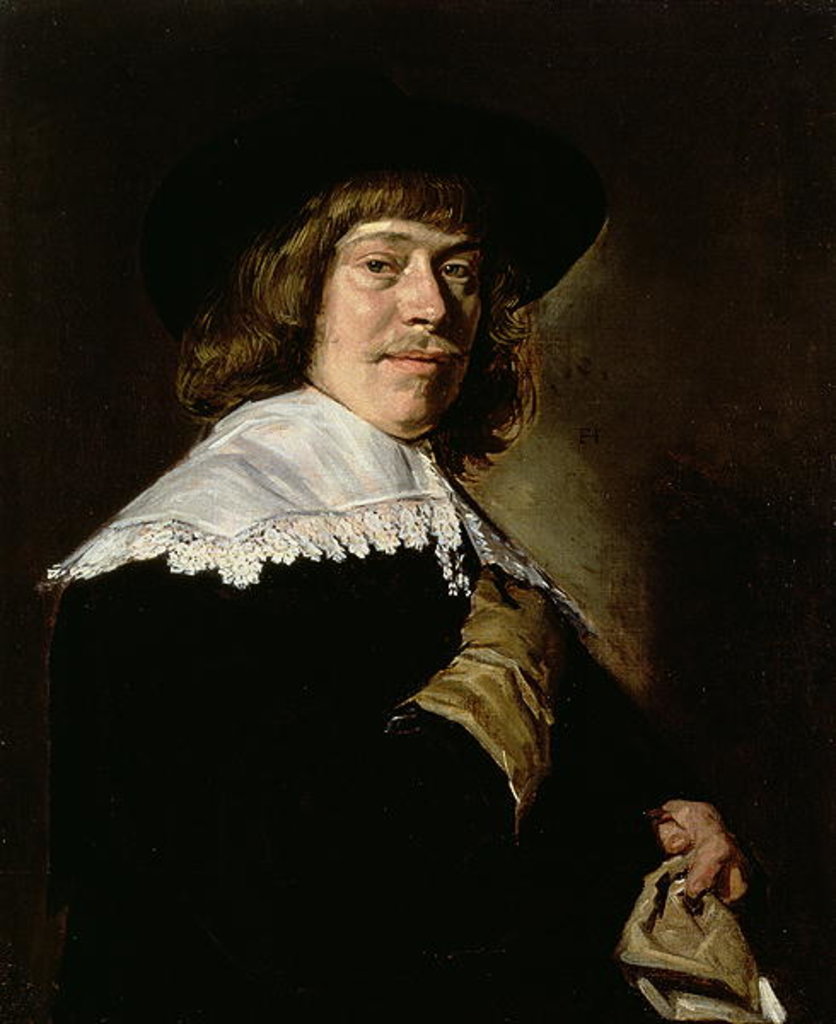 Detail of Portrait of a Young Man with a Glove, c.1640 by Frans Hals