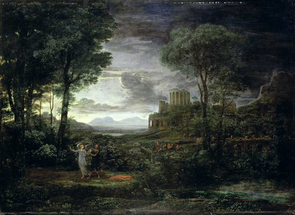 Detail of Landscape with Jacob Wrestling with the Angel, or Night, 1672 by Claude Lorrain