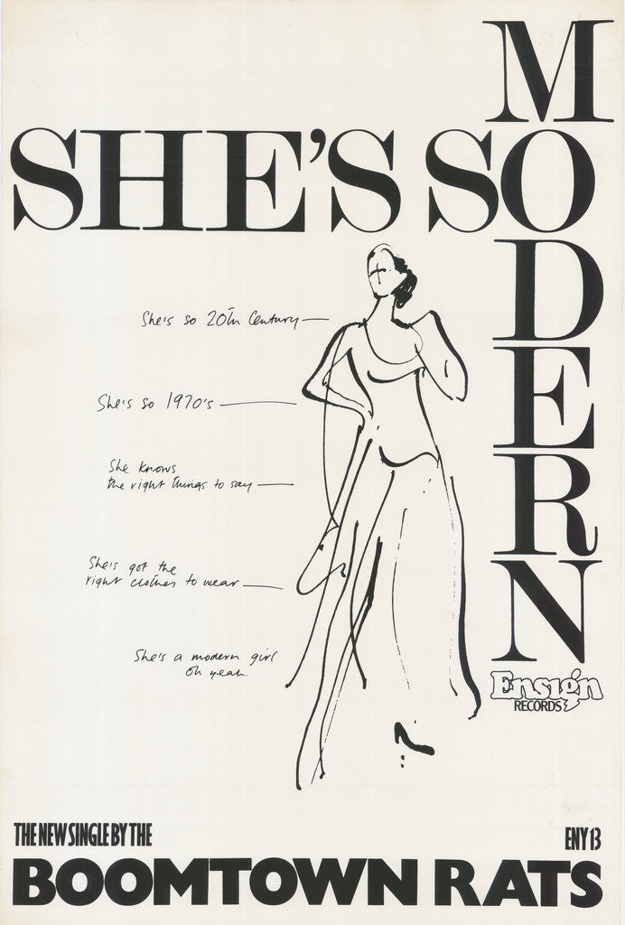 Detail of Boomtown Rats poster by Rokpool