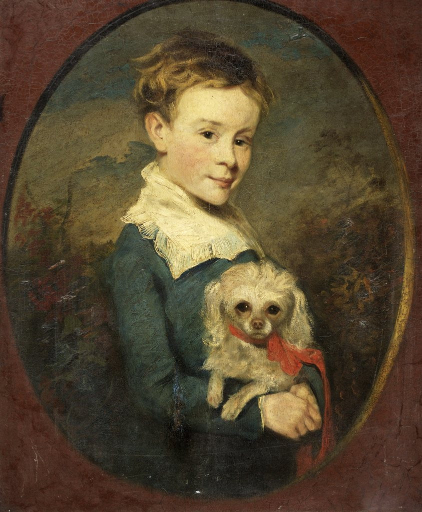 Detail of John Franks with Poodle by British School