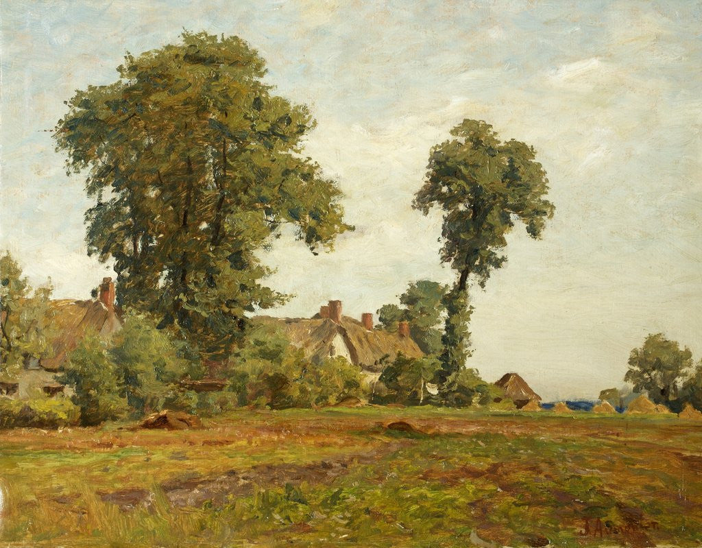 Detail of Pastoral Scene - The Homestead by James Aumonier