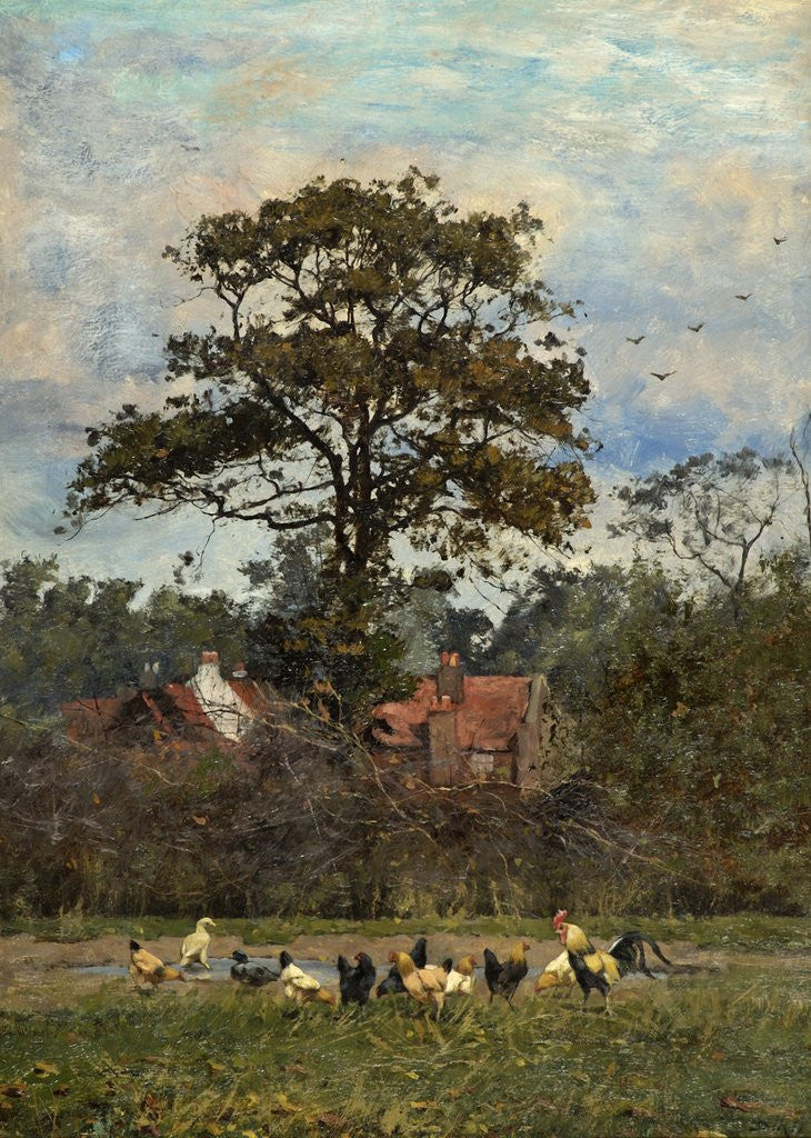 Detail of Landscape with Poultry by William Baptist Baird