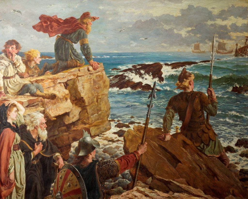 Detail of How the Danes came up the Channel a Thousand Years Ago by Herbert Arthur Bone
