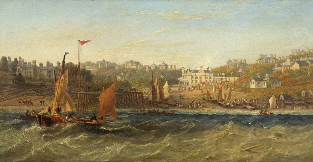 Detail of Bournemouth from the Sea by John Wilson Carmichael