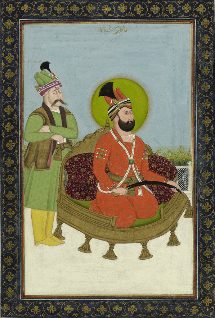 Detail of The Persian King, Nadir Shah by Indian School