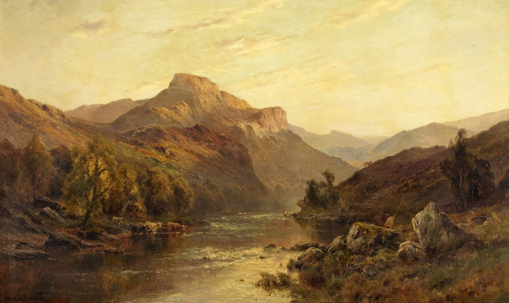 Detail of The Vale of Leven, Dumbartonshire by Alfred De Breanski